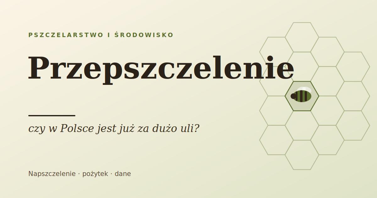 Przepszczelenie: czy w Polsce jest już za dużo uli?