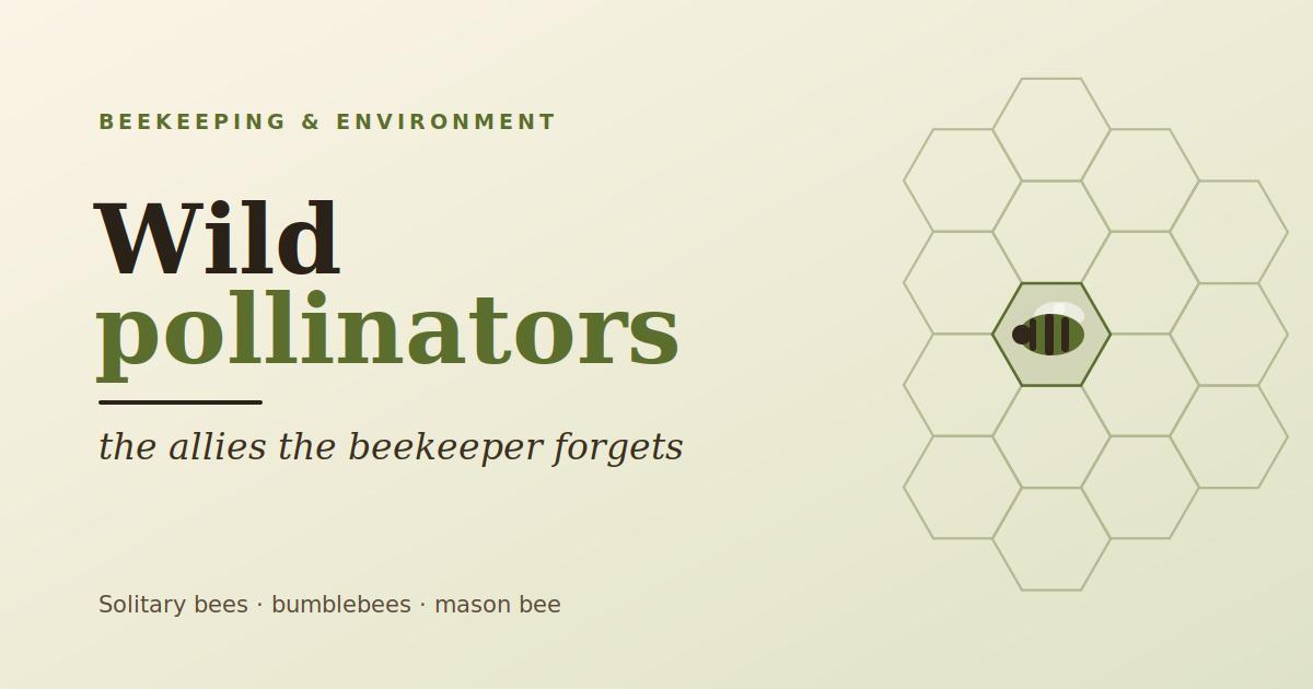 Wild pollinators: the honey bee's allies the beekeeper forgets