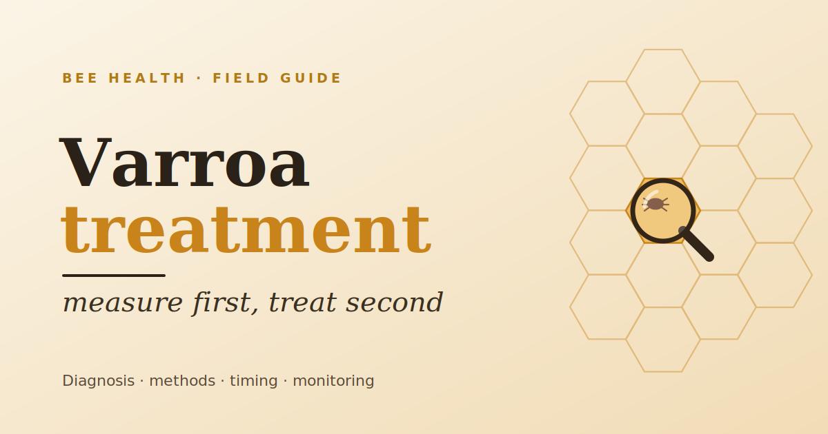 Varroa treatment: measure first, treat second. Not the other way round.